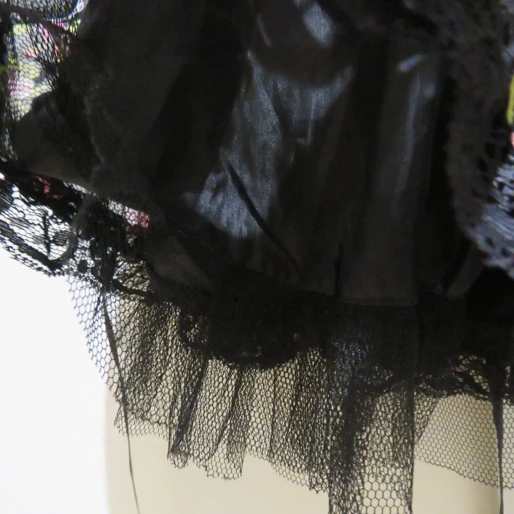 HELL BUNNY Mini Rock Edwina Floral Corset Lace Skirt Goth Whimsigoth Vintage Y2K - Picture 12 of 15